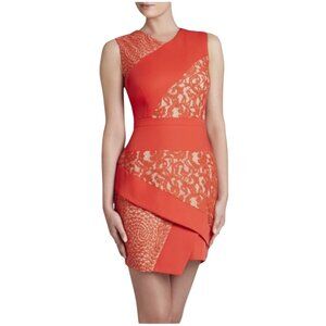 BCBGMaxAzria Coral Lace Mini Dress
